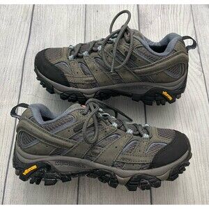 Grey Gray & Blue Merrell Girl Hiking Shoes, Size Youth 5